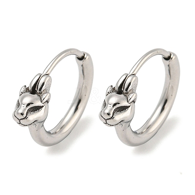 316 Surgical Stainless Steel Hoop Earrings EJEW-D096-13D-AS-1