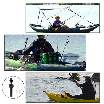 Kayak Deck Plastic Flush Mount Fishing Boat Rod Holders FIND-WH0057-01-1