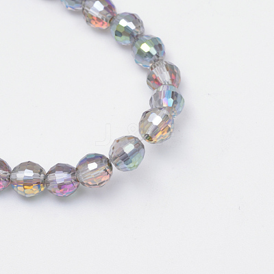 Electroplate Glass Bead Strands EGLA-R041-8mm-01-1