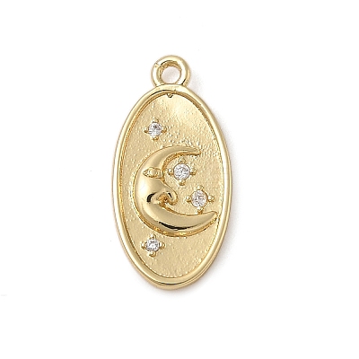 Brass Micro Pave Cubic Zirconia Pendants KK-H521-04B-G-1