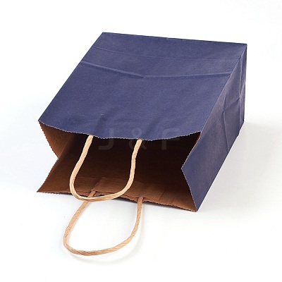 Pure Color Kraft Paper Bags AJEW-G019-09C-1