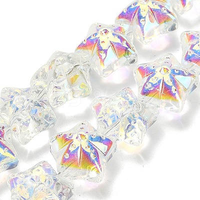 Electroplate Baking Paint Glass Beads Strands EGLA-K061-12A-1