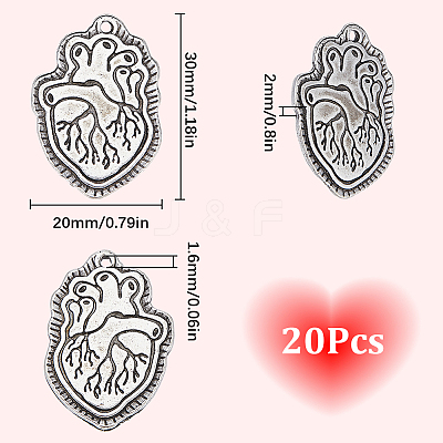 20PCS Alloy Pendants TIBE-SC0009-23-1