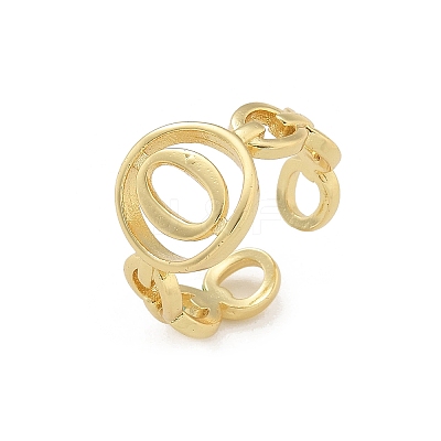 Brass Open Cuff Rings for Women RJEW-K289-01G-O-1