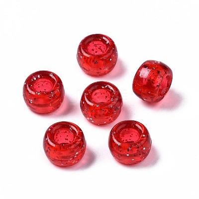 Transparent Acrylic European Beads MACR-N008-14B-A-1