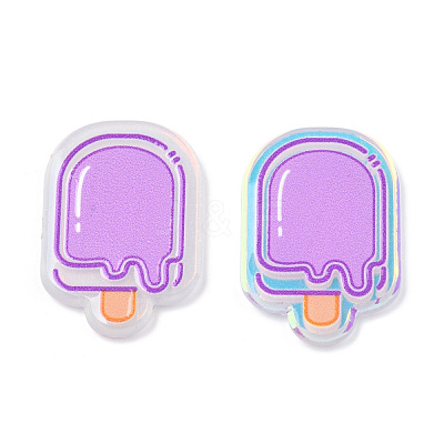 Transparent Printed Acrylic Cabochons TACR-N016-25-1