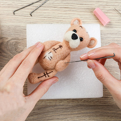 10 Styles Needle Felting Wool Roving DIY-GF0011-03-1