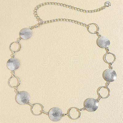 Zinc Alloy with Iron Coin Link Waist Belly Chains for Women FS-WG1FB88-02-1