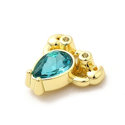 Alloy Rhinestone Pendants PALLOY-D330-02G-02B-1