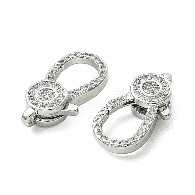 SHEGRACE Bras Micro Pave Clear Cubic Zirconia Lobster Claw Clasps XGRQ5F098-796P-1