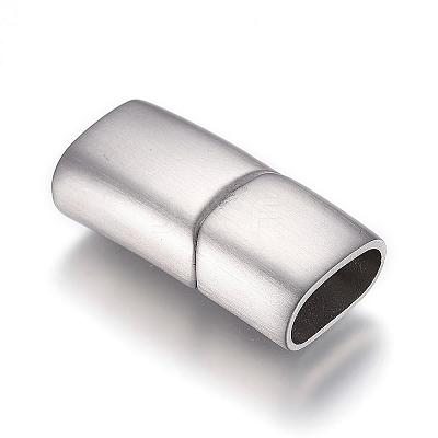 Tarnish Resistant 304 Stainless Steel Magnetic Clasps with Glue-in Ends STAS-G101-44P-1