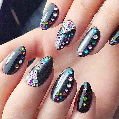 Transparent Acrylic Rhinestone Sticker DIY-WH0012-03-1