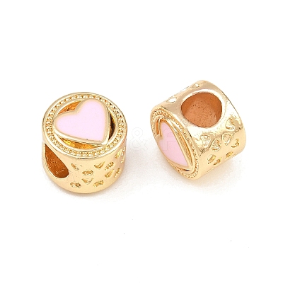 Alloy Enamel European Beads AL-CBAC2D3-22G-01-1