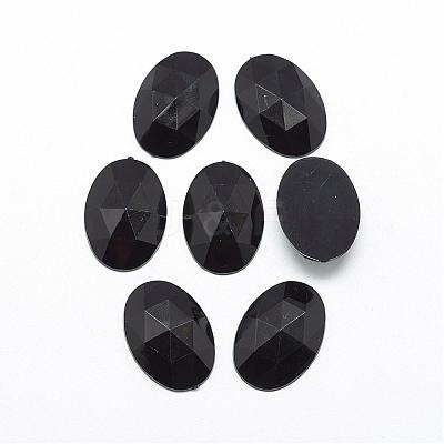 Acrylic Rhinestone Flat Back Cabochons GACR-Q011-13x18-01-1