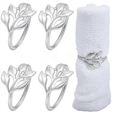 16Pcs Christmas Theme Alloy Napkin Rings AJEW-GF0013-16P-1
