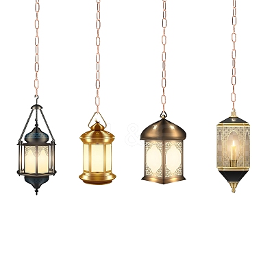 3 Sets Iron Pendant Light Fixture Chain CH-SZ0001-01RG-1