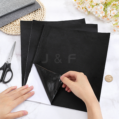 Rectangle Self Adhesive Velvet Patches AJEW-WH20011-11A-1