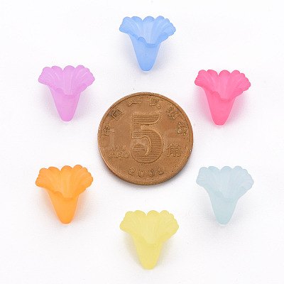 Frosted Acrylic Bead Caps MACR-S371-10A-1