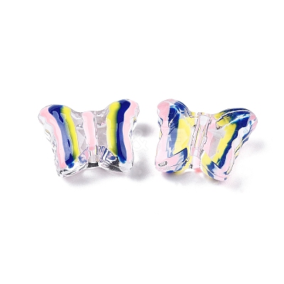Transparent Acrylic Enamel Beads TACR-G040-05B-1
