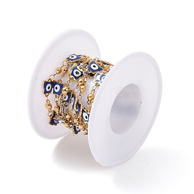 Ion Plating(IP) Enamel Butterfly with Evil Eye Link Chains CHS-G020-01G-03-1