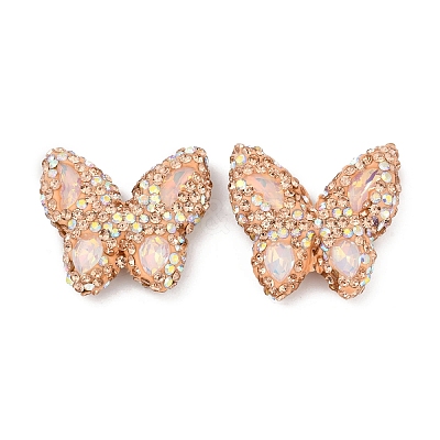 Handmade Polymer Clay Rhinestone Beads CLAY-NH0001-11B-1