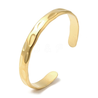 304 Stainless Steel Cuff Bangles BJEW-K267-03G-1