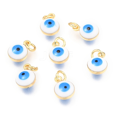 Brass Enamel Beads X-KK-B024-02G-I-1