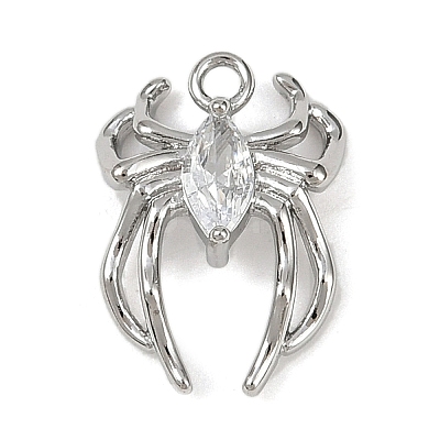 Brass Pave Clear Cubic Zirconia Pendants LS-KK-L238-02P-1
