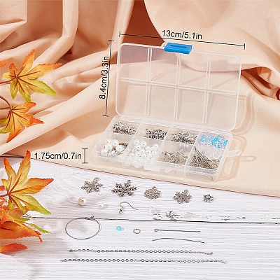 DIY Christmas Snowflake Dangle Earring Making Kits DIY-SC0019-34-1