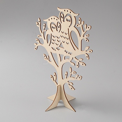Wood Earring Display Tree Stands EDIS-WH0031-22B-1