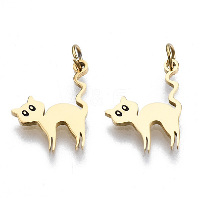 316 Surgical Stainless Steel Enamel Charms STAS-S116-405G-1