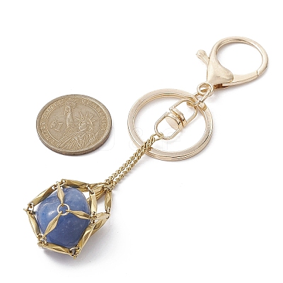 04 Stainless Steel Braided Macrame Pouch Empty Stone Holder for Keychain KEYC-JKC00530-01-1