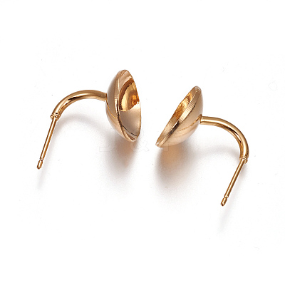 Brass Ear Stud Components KK-F782-03G-NF-1