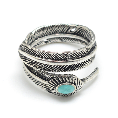Enamel Adjustable Alloy Finger Rings X-RJEW-S038-008-1