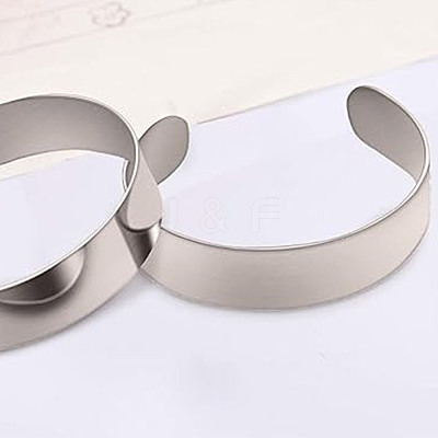 10Pcs 304 Stainless Steel Open Cuff Bangles BJEW-GO0001-02A-1