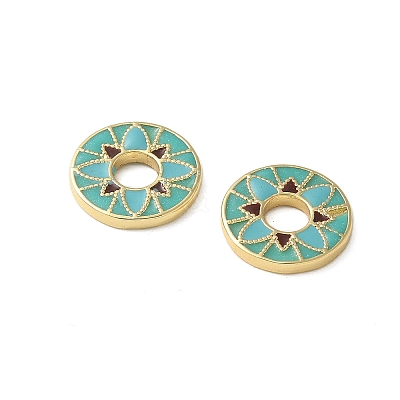 Brass Enamel Beads KK-P290-31G-02-1