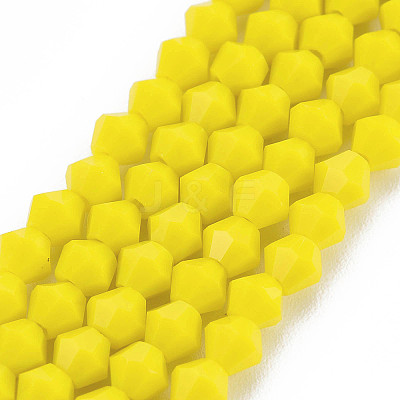 Opaque Solid Color Glass Beads Strands LS-GLAA-Q080-4mm-B10-1
