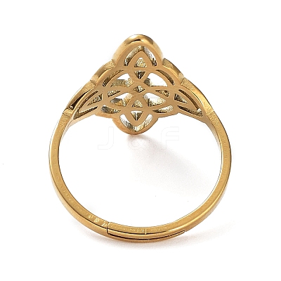 Ion Plating(IP) 304 Stainless Steel Adjustable Rings RJEW-B047-03G-1