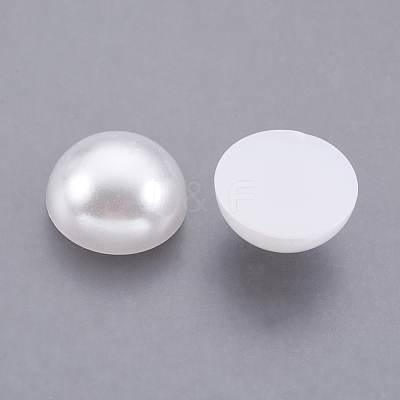 ABS Plastic Imitation Pearl Cabochons SACR-S738-12mm-Z9-1
