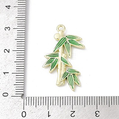 Rack Plating Alloy Enamel Rhinestone Pendants PALLOY-R151-35G-1