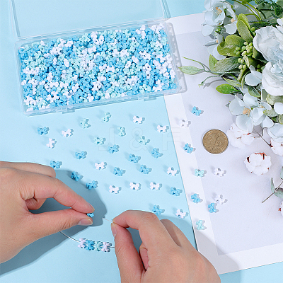 500Pcs Opaque Acrylic Beads SACR-PA0001-21C-1