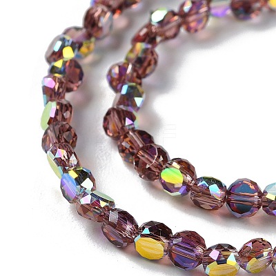 Transparent Electroplate Glass Beads Strands GLAA-Q099-A01-01-1