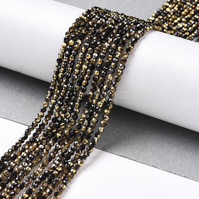 Electroplate Glass Beads Strands GLAA-H021-01A-HP04-1