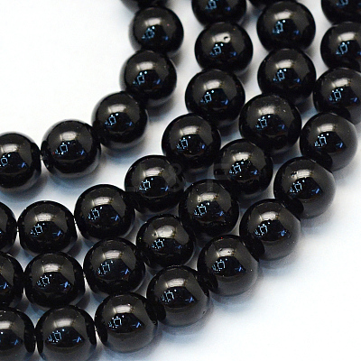 Baking Paint Pearlized Glass Pearl Round Bead Strands HY-Q330-8mm-80-1