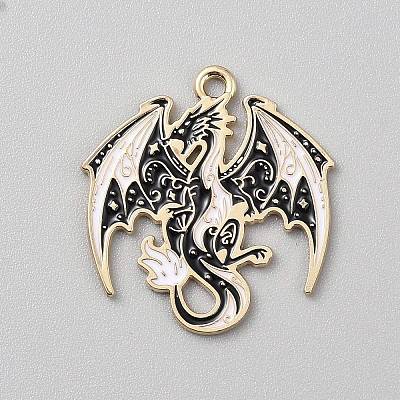 Golden Plated Alloy Enamel Pendants ENAM-CJC0001-21G-02-1