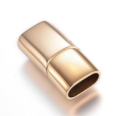 Ion Plating(IP) 304 Stainless Steel Magnetic Clasps with Glue-in Ends STAS-D159-28G-1