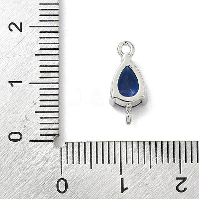 Brass Pave Cubic Zirconia Connector Charms KK-Z120-31P-04-1