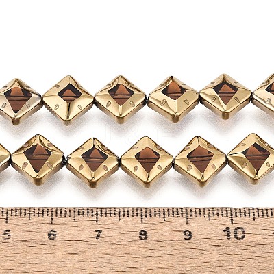 Electroplate Glass Beads Strands EGLA-T021-24G-1