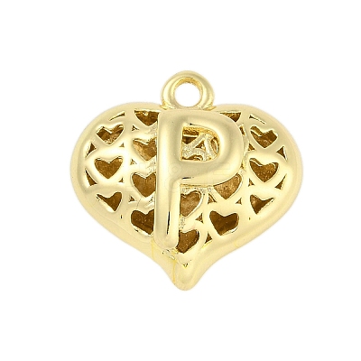 Hollow Brass Pendants for Valentine's Day KK-M289-03P-G-1