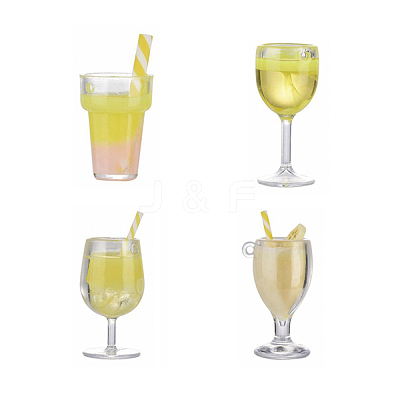 16Pcs 4 Style Imitation Juice Goblet Draft Beer Pendants CRES-ZZ0001-01-1